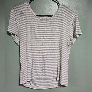 Aeropostale White and Gray Polo Tee